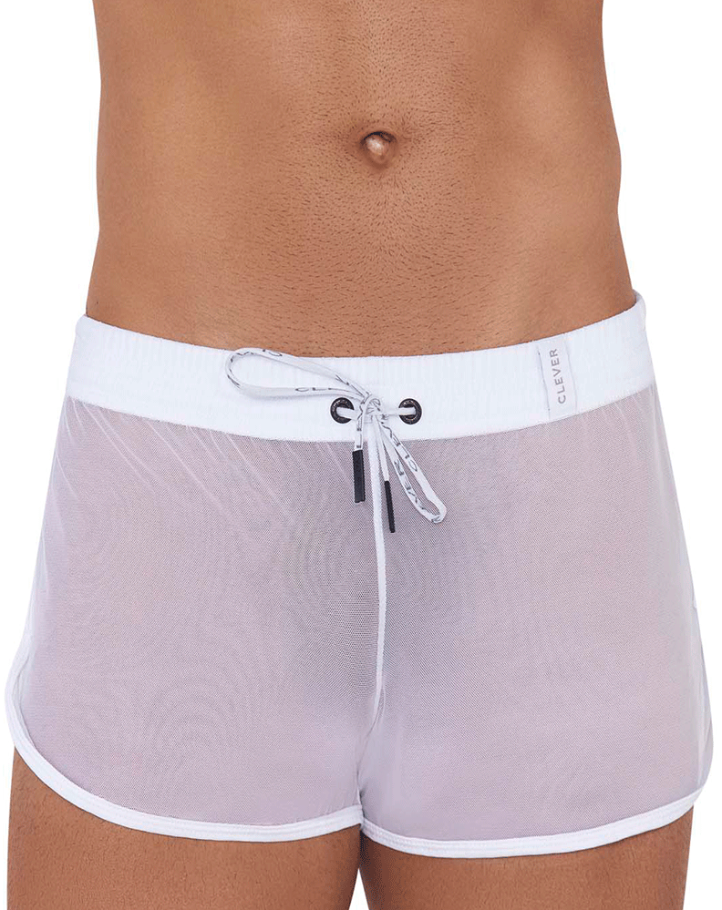 Clever 1242 Behemot Swim Trunks White