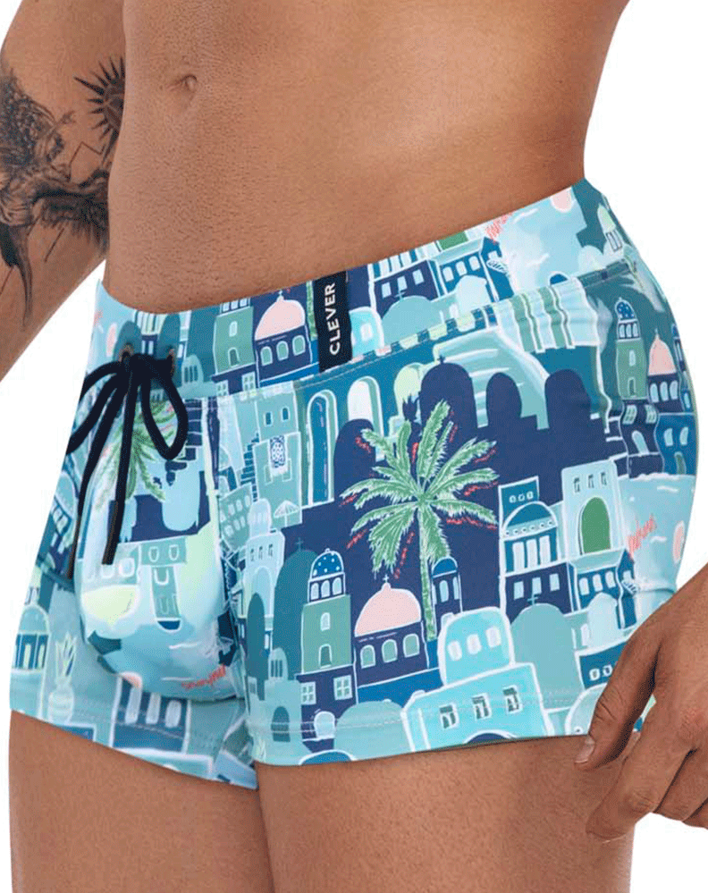 Clever 1253 Cassiel Swim Trunks Blue