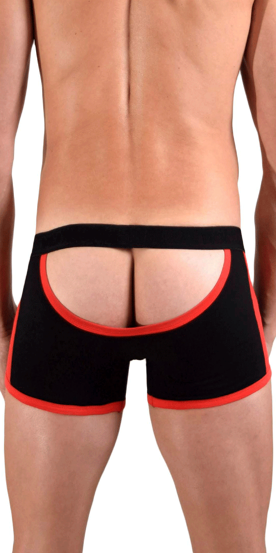 Doreanse 1563-blk Teaser Boxer Briefs Black-red