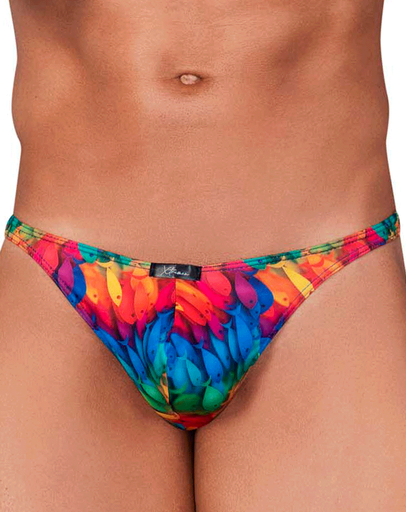 Xtremen 91146 Printed Microfiber Thongs Rainbow Prism