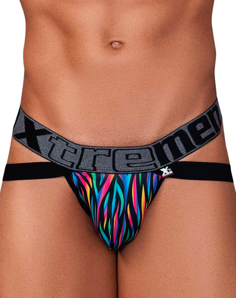 Xtremen 91148 Printed Microfiber Jockstrap Disco Zebra