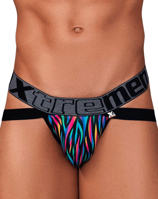 Xtremen 91148 Printed Microfiber Jockstrap Disco Zebra