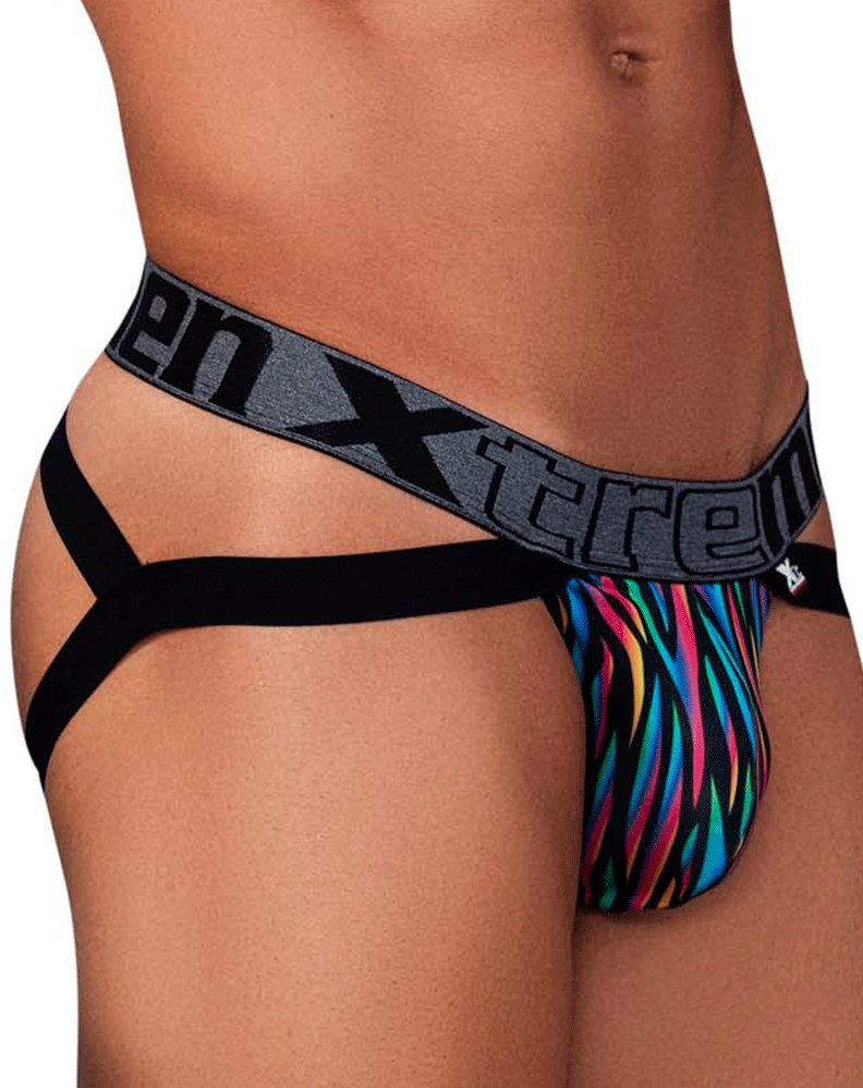 Xtremen 91148 Printed Microfiber Jockstrap Disco Zebra