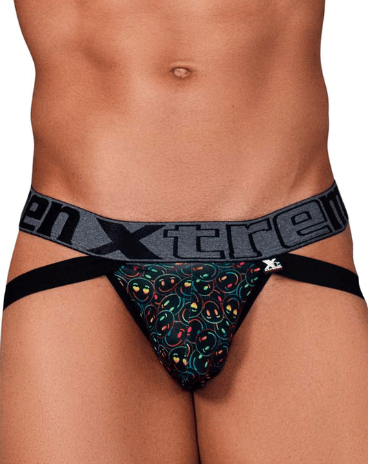 Xtremen 91148 Printed Microfiber Jockstrap Smiley Face