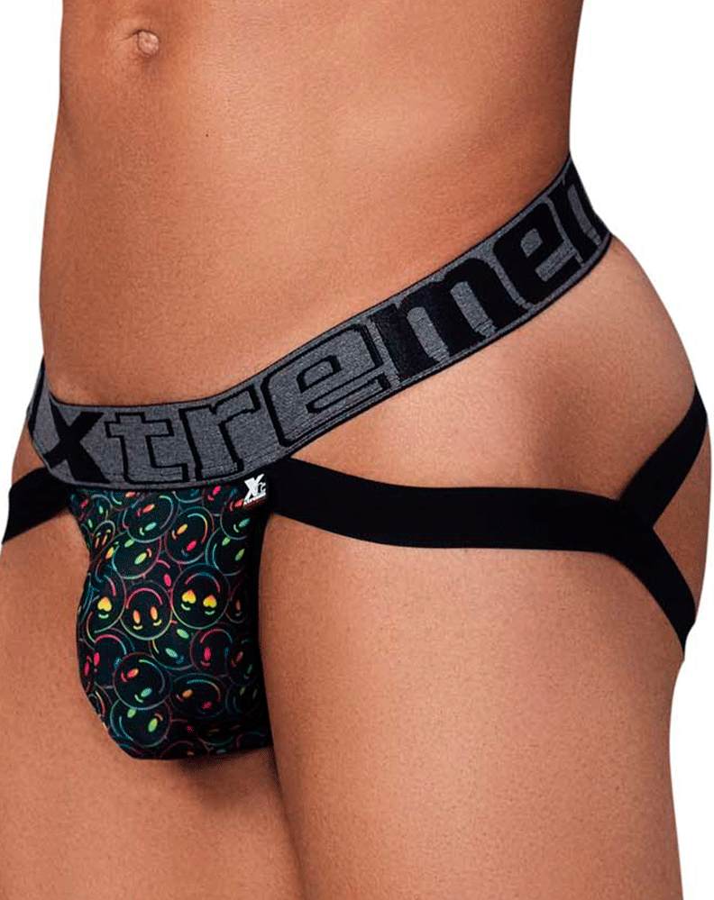 Xtremen 91148 Printed Microfiber Jockstrap Smiley Face