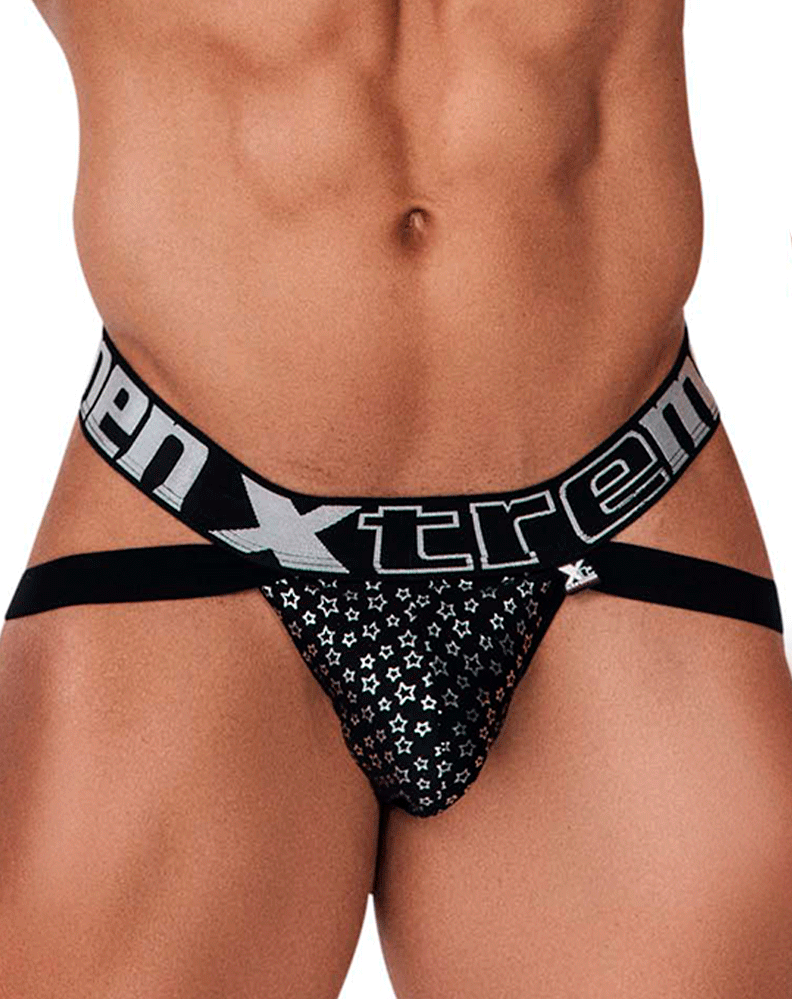 Xtremen 91165 Foil Jockstrap Black