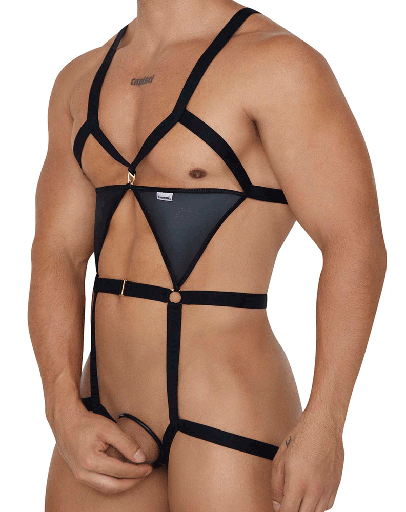 Candyman 99665 Harness Bodysuit Black