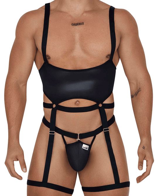 Candyman 99667 Harness Bodysuit Black