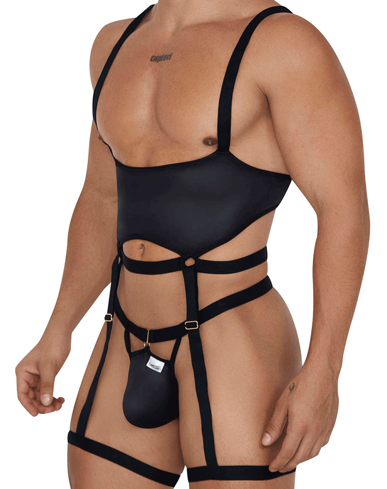 Candyman 99667 Harness Bodysuit Black