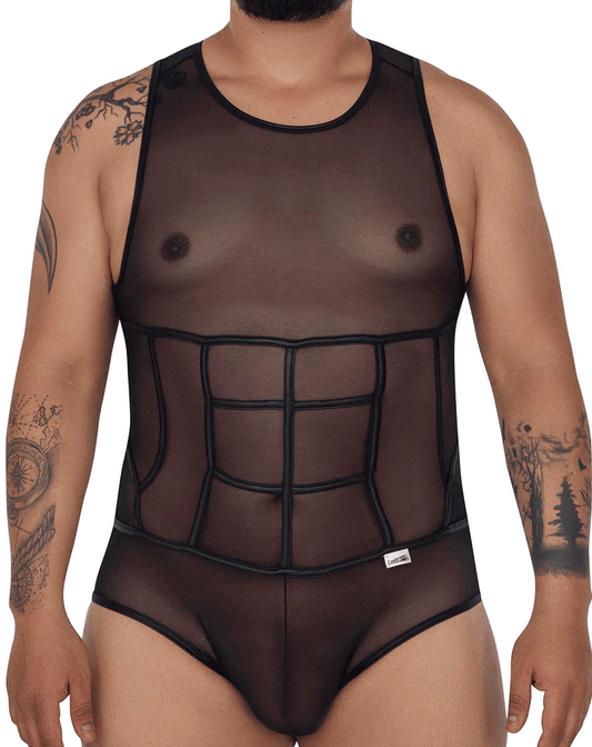 Candyman 99683x Tulle Bodysuit Black