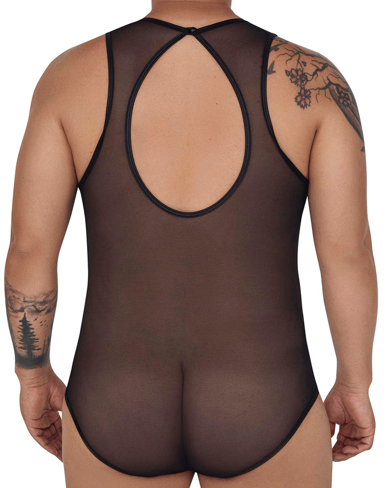 Candyman 99683x Tulle Bodysuit Black