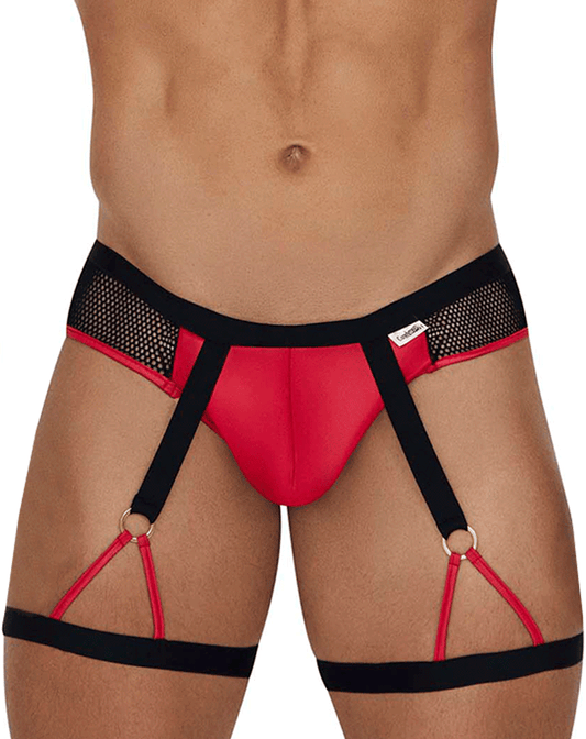 Candyman 99684 Garter Briefs Black-red