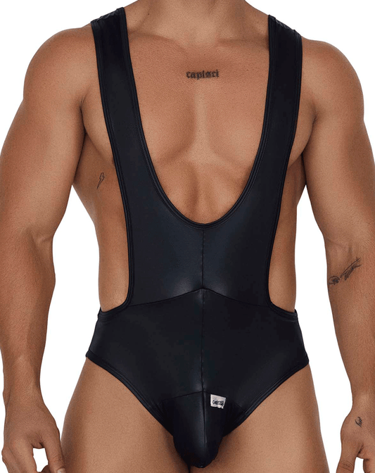 Candyman 99693 Wrestling Bodysuit Black