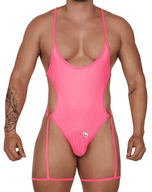 Candyman 99697 Garter Bodysuit Pink