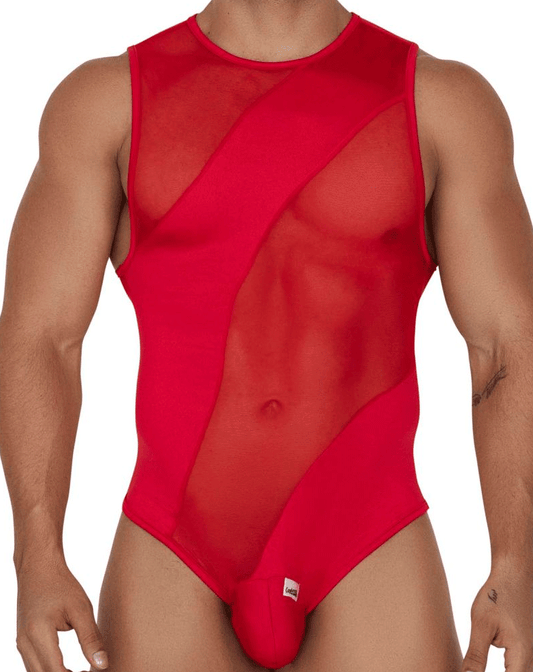 Candyman 99699 Mesh Bodysuit Red