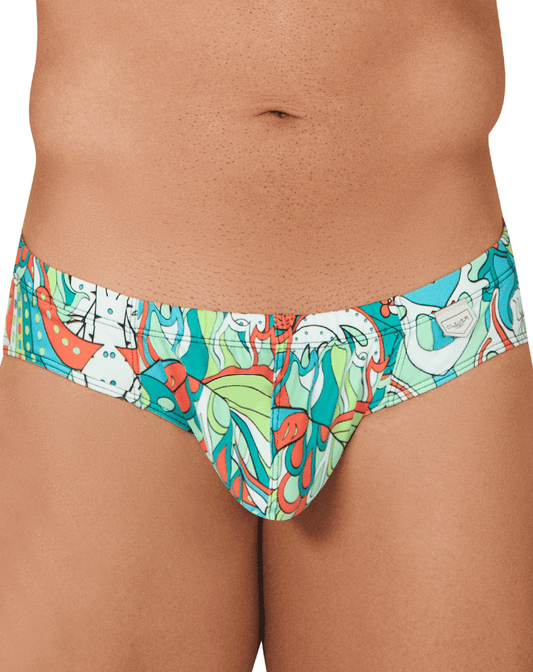 Clever 0543-1 Psychedelic Briefs Green