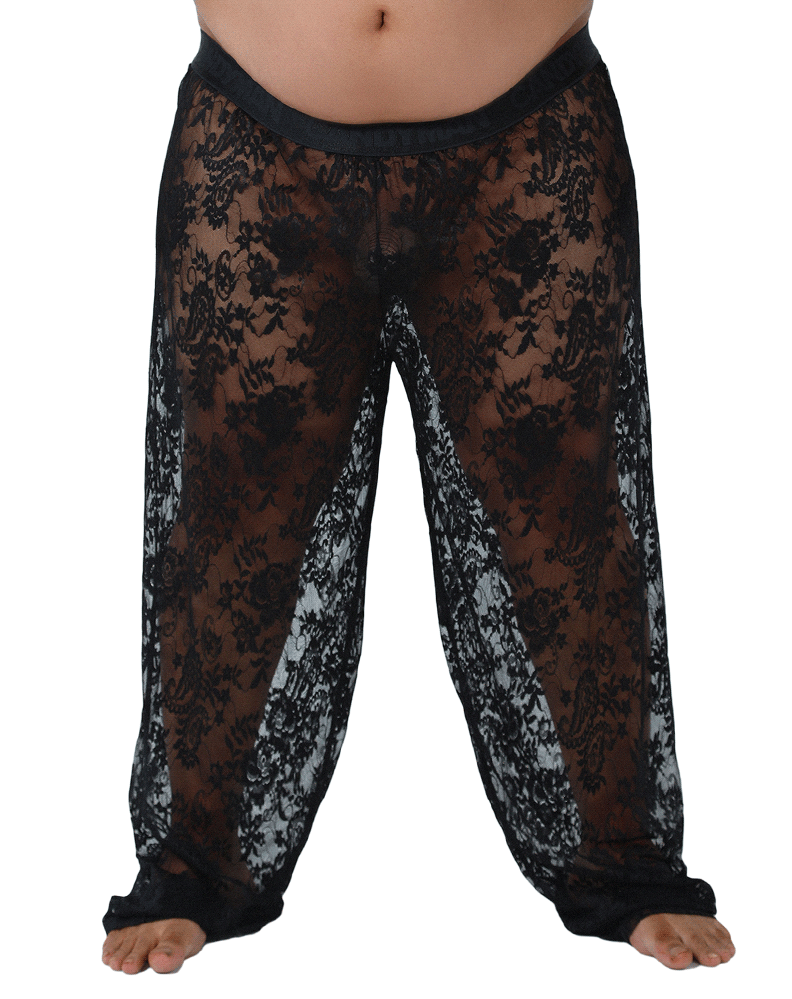 Candyman 99234x Lace Lounge Pants Black