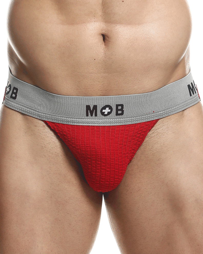 Malebasics Mbl107 Classic Fetish Jock 3 Inches Jockstrap Red