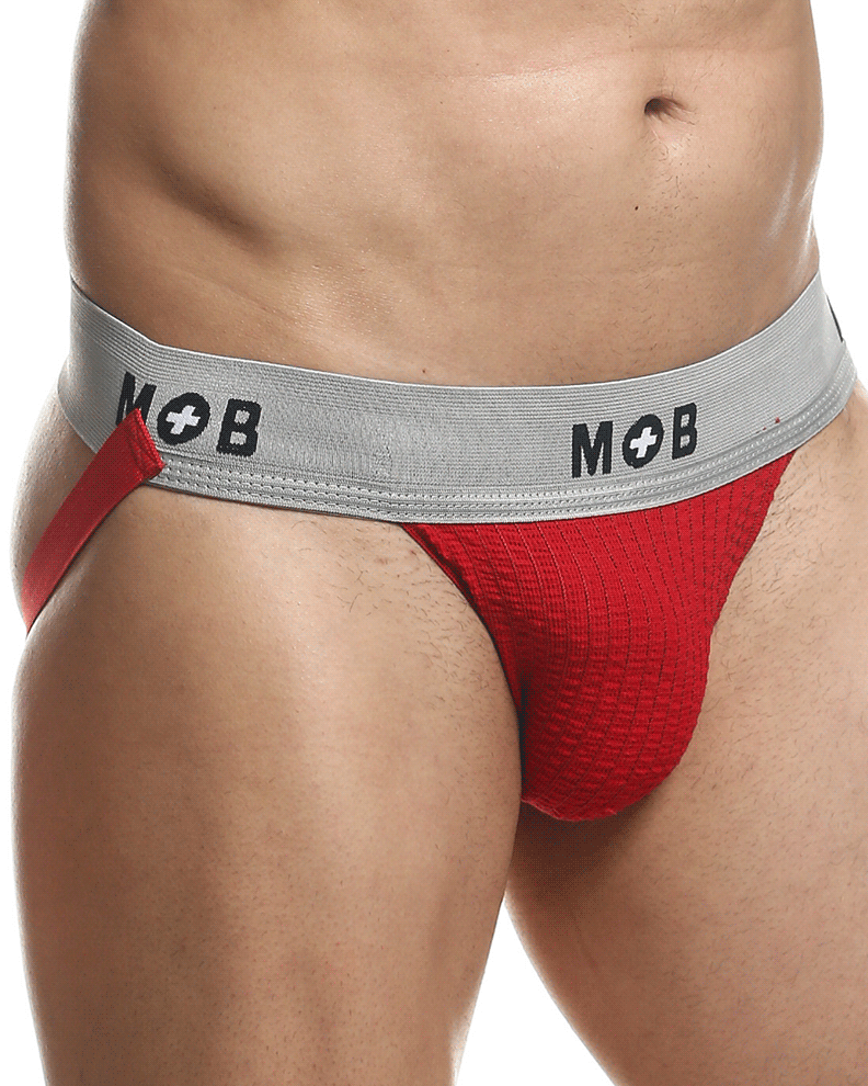 Malebasics Mbl107 Classic Fetish Jock 3 Inches Jockstrap Red