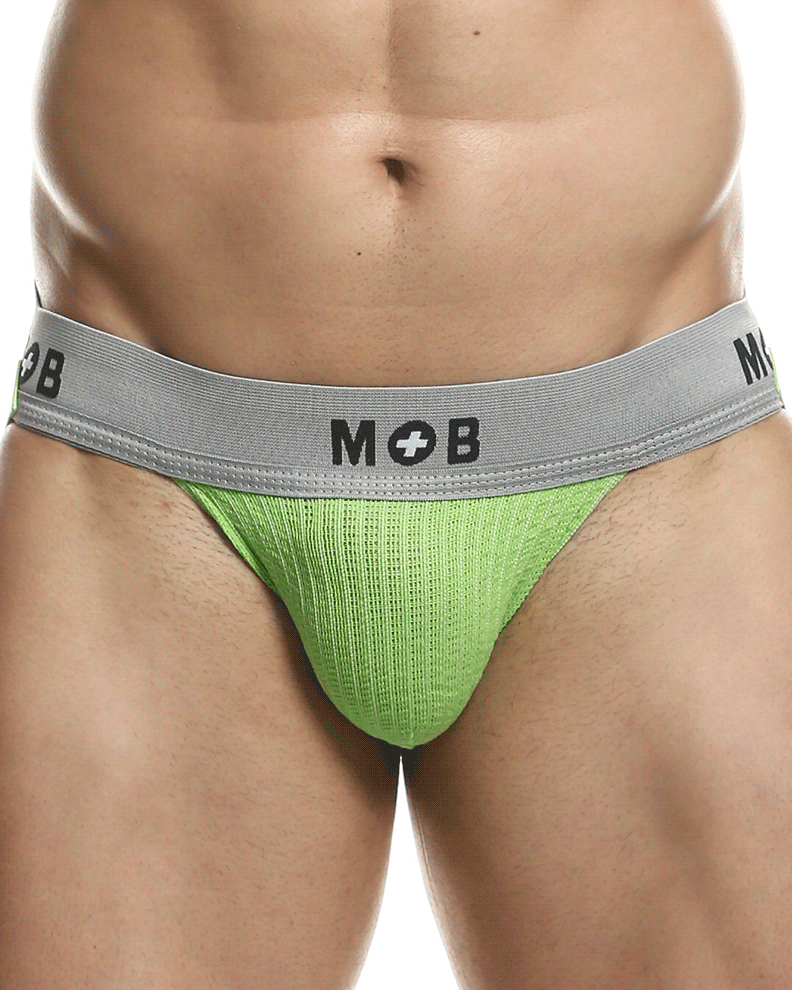 Malebasics Mbl107 Classic Fetish Jock 3 Inches Jockstrap Green