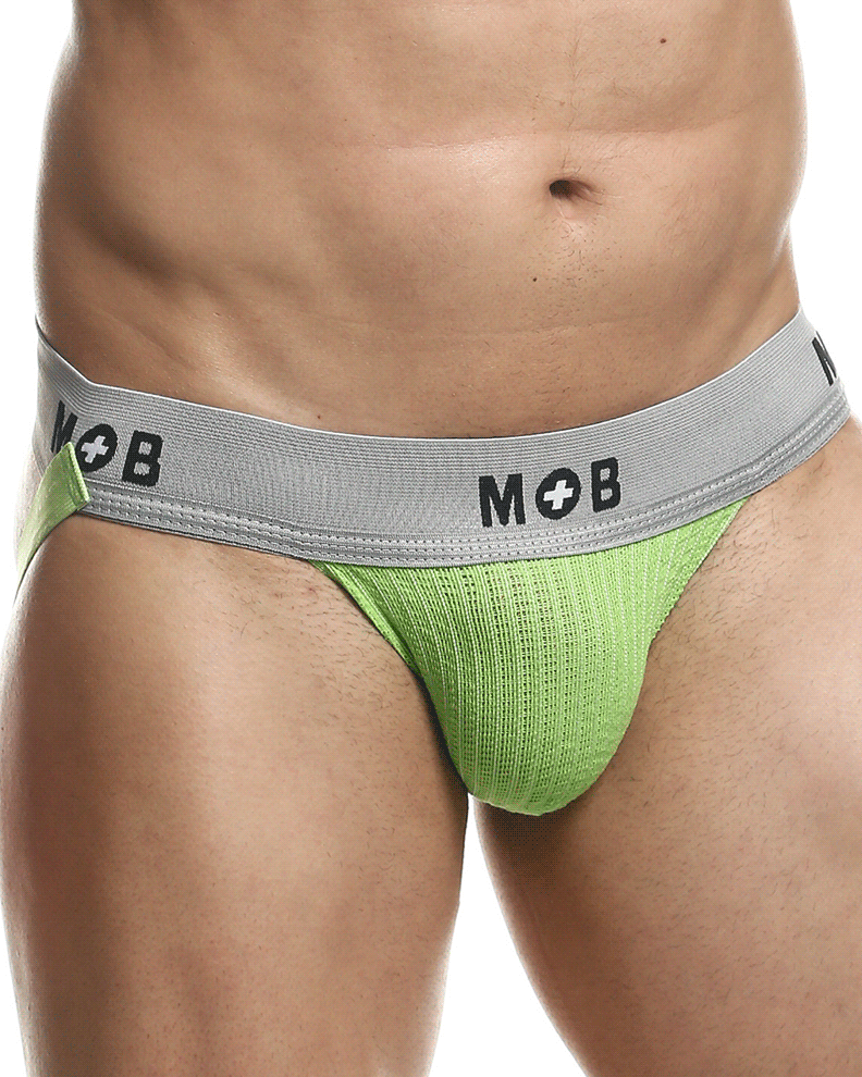 Malebasics Mbl107 Classic Fetish Jock 3 Inches Jockstrap Green