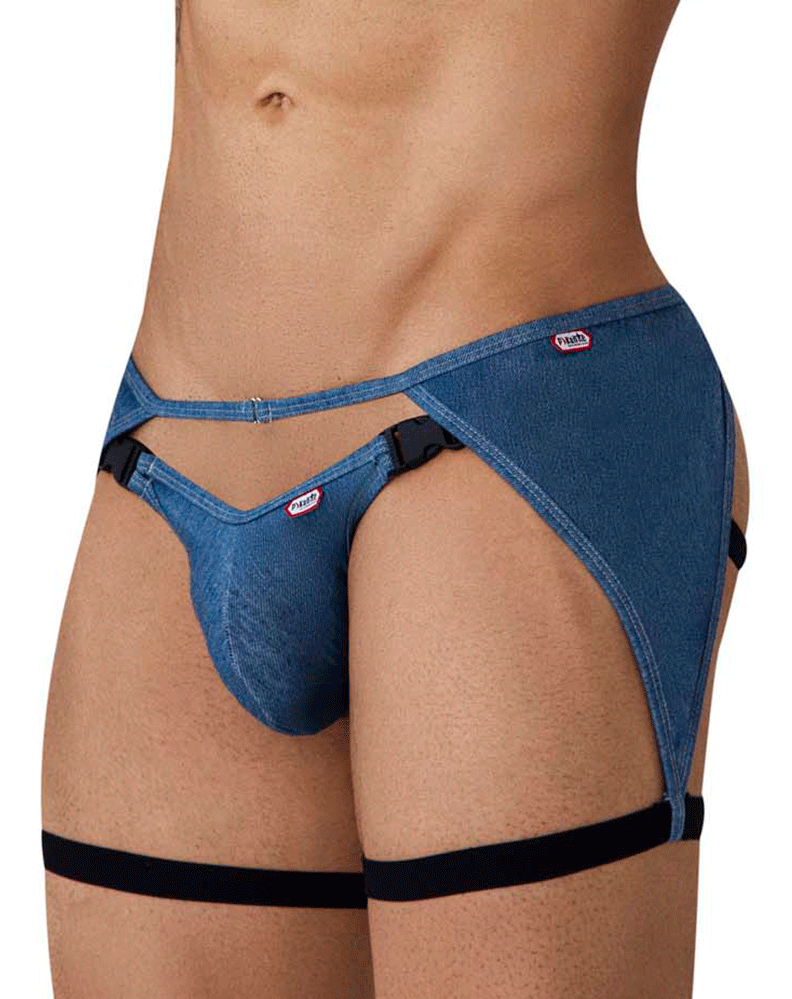 Pikante 0985 Hare Garter Jockstrap Blue